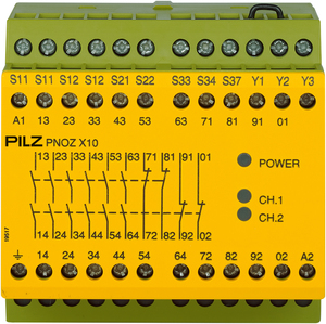 774706 Pilz Реле безопасности (автономный) PNOZ X10 230-240VAC 6n/o 4n/c 3LED